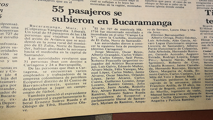 55 pasajeros se subieron en Bucaramanga, entre ellos 31 personas iban con destino a Cartagena y 24 a Barranquilla.
