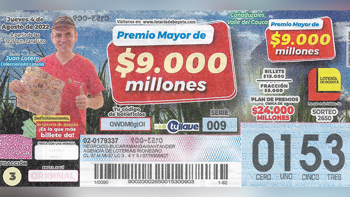 Con más 30 años como coleccionista, Juan Fernando ha logrado ser la imagen de las loterías de Colombia.