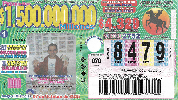 El 7 de octubre de 2015 su rostro apareció por primera vez en una lotería. 
