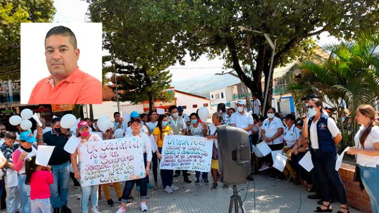 Habitantes de El Tarra solicitan la liberación del maestro y líder social, Johan Vargas Sánchez.