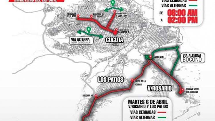 La primera etapa de la Vuelta de la Juventud iniciará este lunes 5 de abril en Cúcuta. 