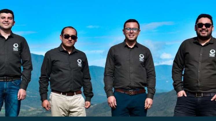 Los gestores del proyecto, Edwin Castellanos, Ángel Nova, Omar Rozo y Yonathan Quintana. / Foto: Roberto Ospino