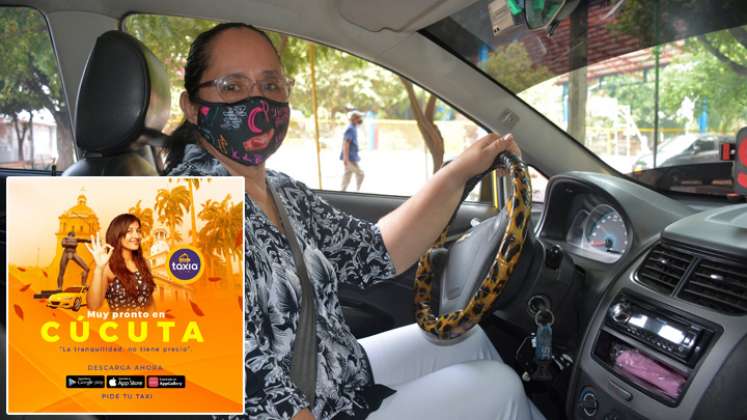 Los taxistas preparan el lanzamiento de Taxia, mediante la cual los usuarios podrán solicitar el servicio desde su celular, sin tener que hacer una llamada. / Foto: Cortesía-La Opinión