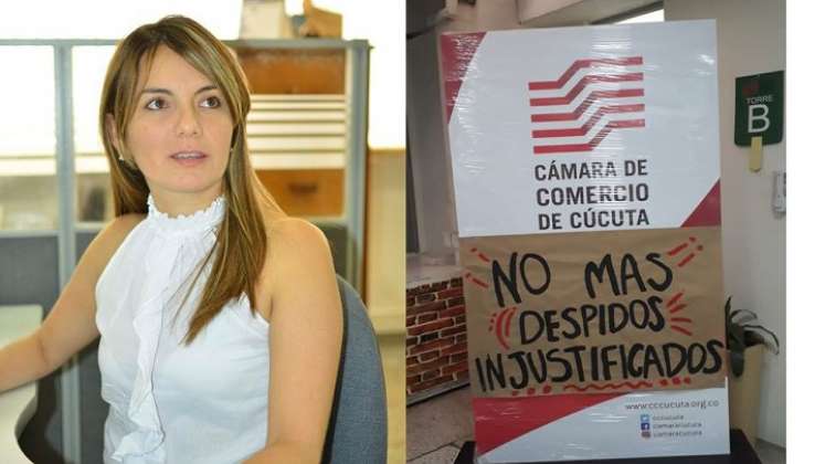 Carolina Hernández, gerente de proyectos de la Cámara, fue despedida y esto generó una protesta en la entidad./Fotos La Opinión y cortesía