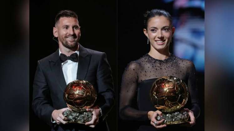 Leo Messi y Aitana Bonmatí, los ganadores en esta versión. / Foto: AFP.