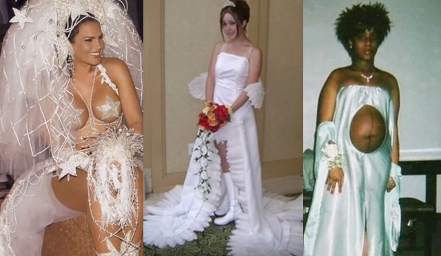 Estos son algunos vestidos de novia considerados los más feos del mundo