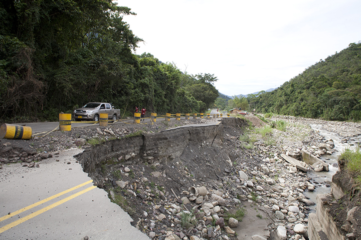 A finales del 2011 la vía Cúcuta-Pamplona fue fuertemente afectada por las lluvias.