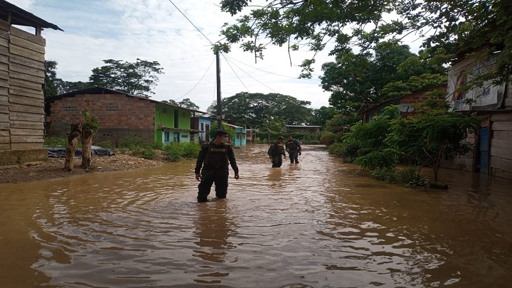 Fueron 40 familias las que resultaron afectadas tras el desbordamiento del río Tibú./FOTO: Cortesía