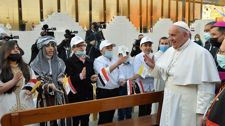 El papa Francisco abogó por pasar “del conflicto a la unidad” en “todo Oriente Medio” y “en particular en (...) la martirizada Siria”. / Foto: AFP