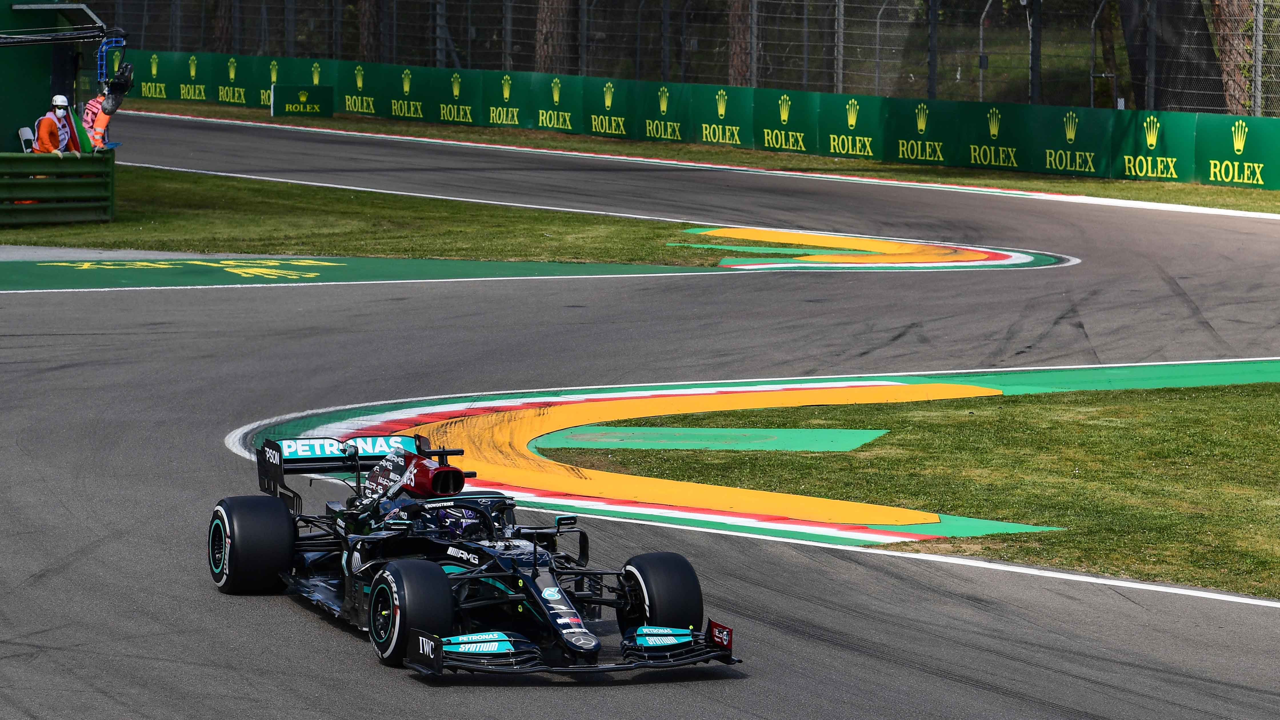Lewis Hamilton, ganador de la Pole en el GP de Ímola 