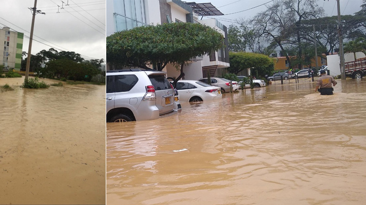 La Carolina Campestre y La Esmeralda, sectores afectados por las lluvias en Cúcuta.
