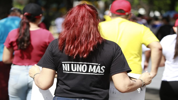 Los manifestantes rechazaron las 42 muertes registradas por la Defensoría del Pueblo en medio del paro nacional en Colombia.