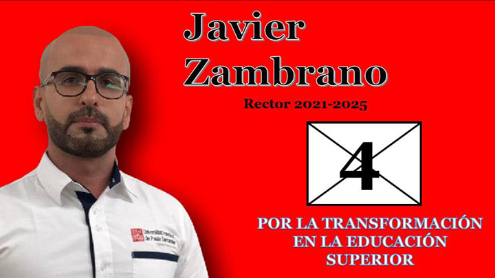 Javier Andrés Zambrano Galvis tiene 20 años como docente y busca convertirse en el nuevo rector de la UFPS. /Foto tomada de Facebook