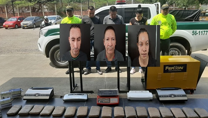 Edwin Avendaño, José Luis García Castaño y Andry Johana Ruiz fueron capturados en el barrio Aeropuerto.