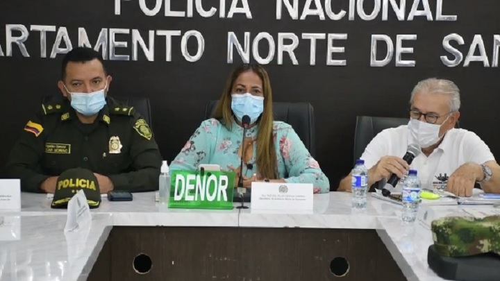 La gobernadora encargada de Norte de Santander, Taiz del Pilar Ortega y el alcalde de Cúcuta, Jairo Yáñez pidieron a los manifestantes ejercer su derecho a la protesta de manera pacífica./Foto: suministrada
