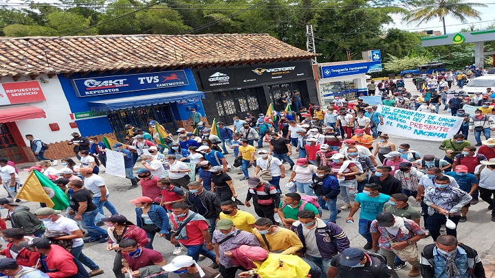 La protesta se ha movilizado por las calles de Ocaña.