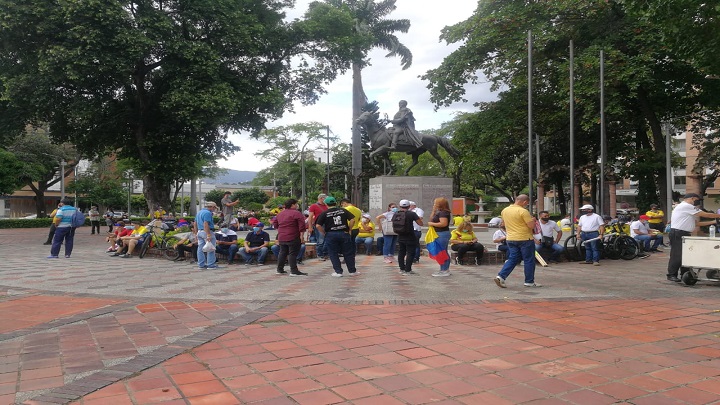 Jornada de protestas desde el parque Simón Bolívar de Cúcuta./Foto: La Opinión