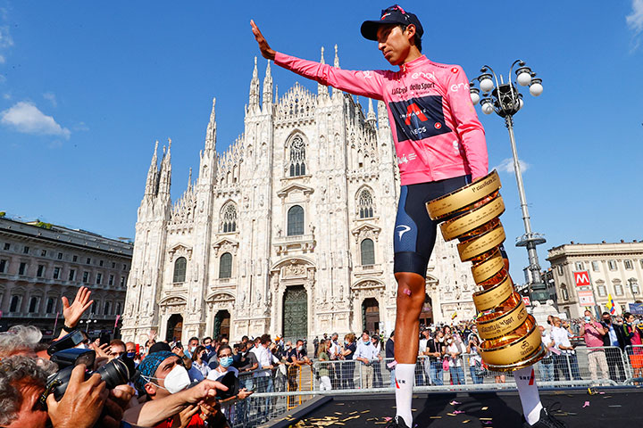 Egan Bernal, ganador del Giro de Italia 2021. 