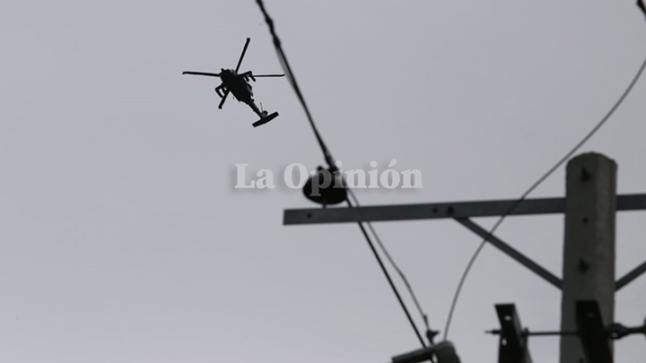 Helicóptero sobrevolando Cúcuta. 