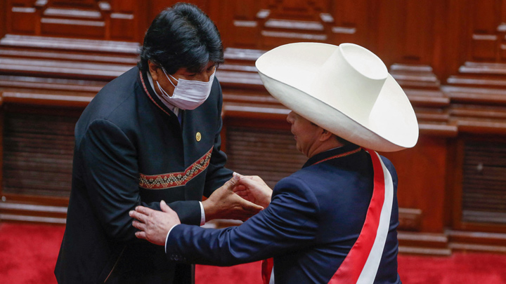 También el expresidente de Bolivia, Evo Morales. 