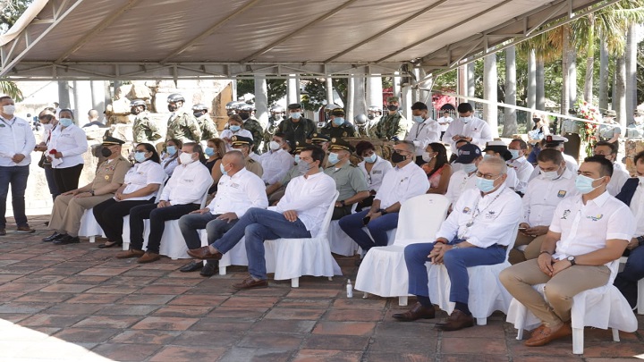 Los alcaldes de Norte de Santander están reunidos en la celebración del Día de la Independencia de Colombia en el Templo Histórico de Villa del Rosario.