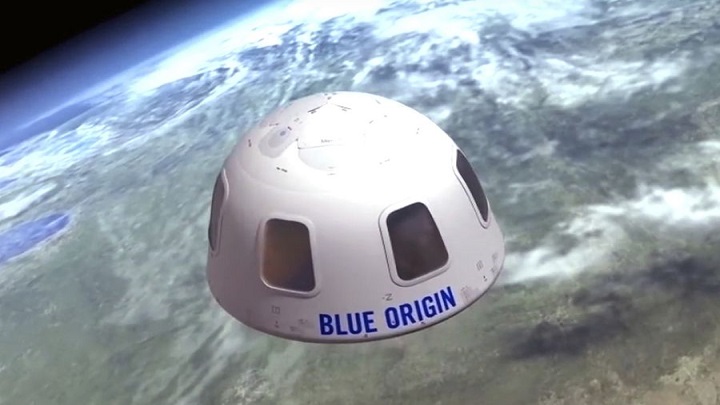 Con Jeff Bezos a bordo, Blue Origin hizo su primer vuelo espacial con humanos./Foto: tomada internet