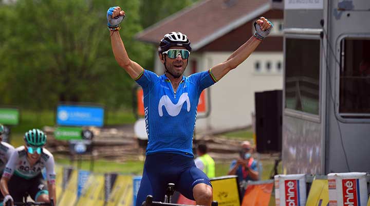 Alejandro Valverde (Movistar) uno de los ciclistas más respetados en el pelotón del World Tour.