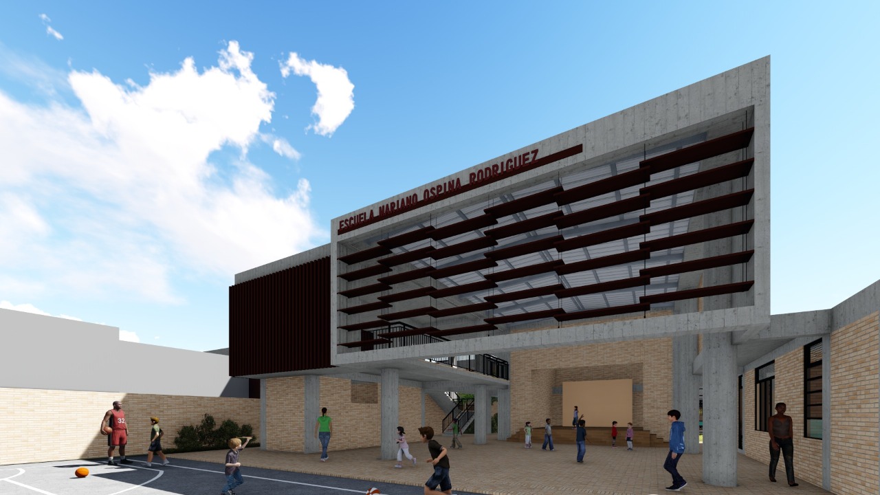  Esta es la propuesta arquitectónica para la construcción de la sede de la escuela Mariano Ospina Rodríguez, cuyo valor del proyecto asciende a la cifra de $13.002’672.590.