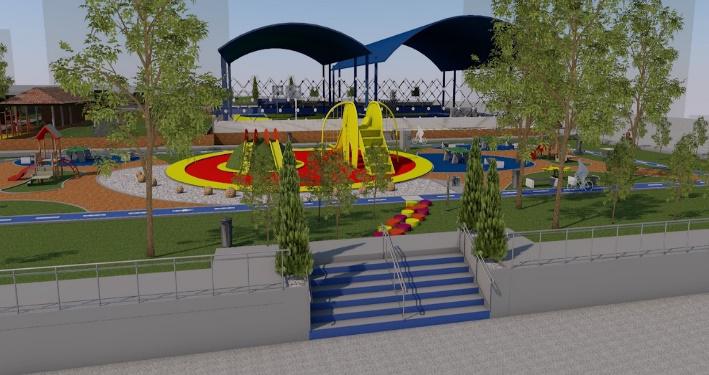Así quedará el Parque Infantil, ubicado en el barrio El Cristo, tras la remodelación cuyo costo es de $812’702.304.     