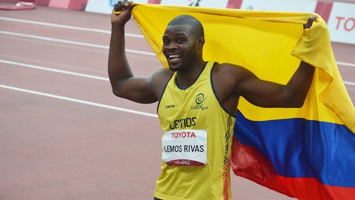 Lemos ya había ganado medalla de oro en las justas, siendo campeón paralímpico en lanzamiento de jabalina. / Foto: Comité Paralímpico Colombiano 