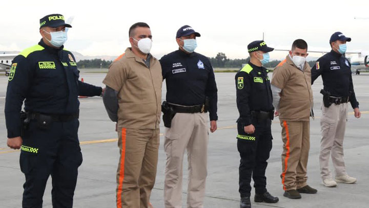 Henry Trigos Celón y Yamit Picón Rodríguez fueron enviados en extradición a los Estados Unidos. / Foto: Policía 