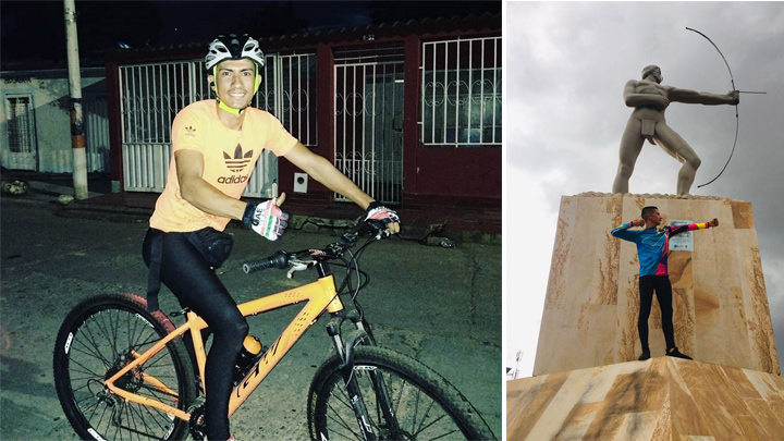 Madruga a montar bicicleta para fortalecer sus piernas. Luis Miguel Páez se siente orgulloso de tener sangre motilona. / Foto: Instagram.