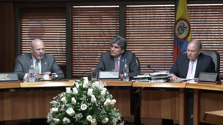 El magistrado Antonio José Lizarazo, presidente de la alta Corte, presidió el encuentro. /Colprensa