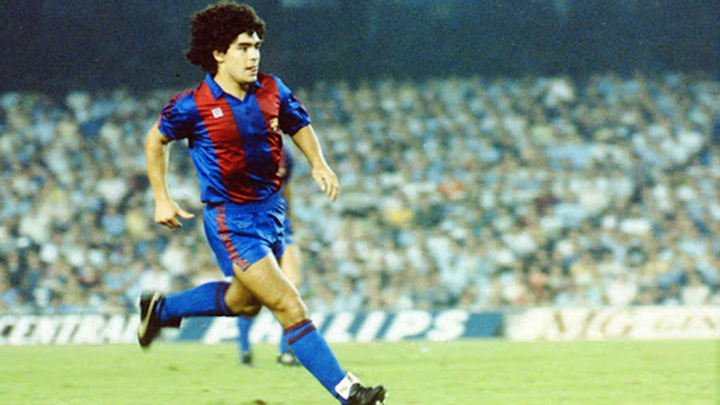 Maradona en Barcelona. 