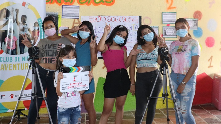 En el Club de Niñas Las Aventureras en Villa del Rosario, las niñas entrevistaron a sus compañeras migrantes sobre cómo ha sido adaptarse a Colombia./Foto: cortesía