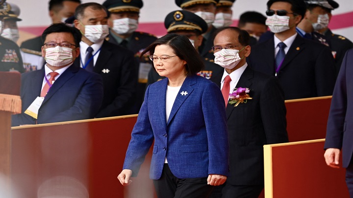la presidenta taiwanesa Tsai Ing-wen describió a la isla como un "faro" de la democracia en la región. /AFP