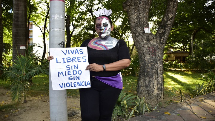 Hacen un llamado al Estado, para que no se acuerde de las mujeres solo el 25 de noviembre. / Foto: Pablo Castillo 