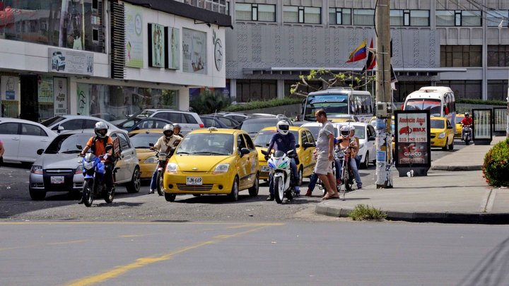 Tráfico en las calles de Cúcuta