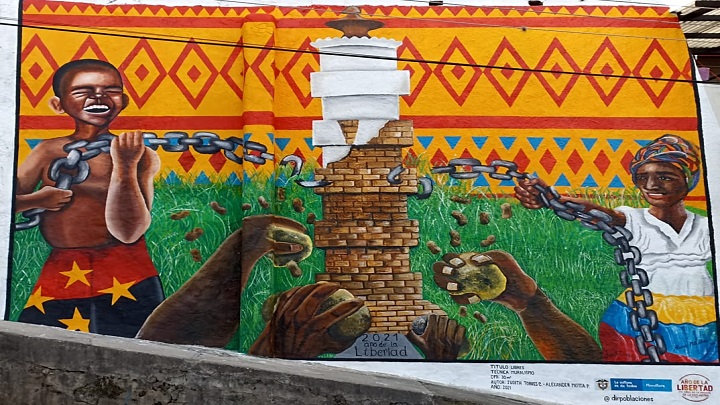 A través de murales se logra perpetuar la historia en el municipio de Ocaña. / Foto: Cortesía / La Opinión 
