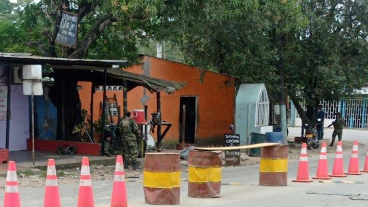 Tres heridos dejó ataque a puesto de control militar en Tibú./Foto: cortesía