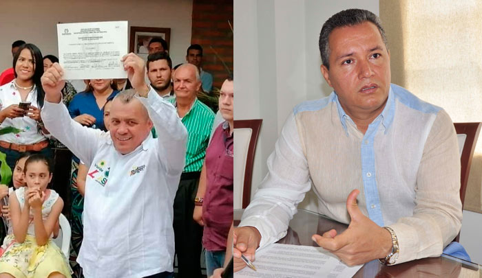 La Sala de Decisión dispuso declarar electo como alcalde de Villa del Rosario para el periodo 2020-2023 a Carlos Julio Socha Hernández (derecha), quien en las elecciones de 2019 fue avalado por el Partido de la U.
