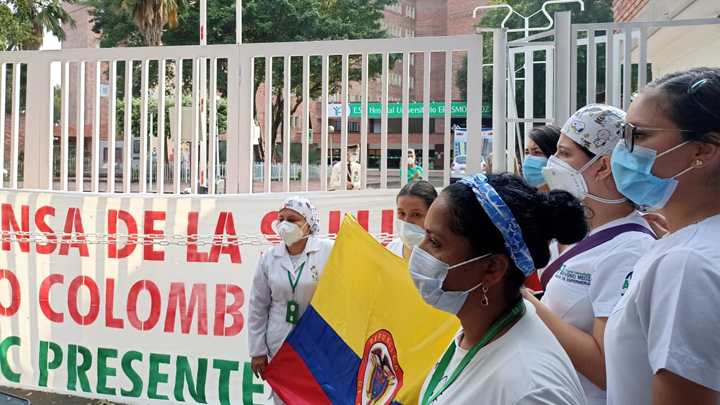Protesta en el Hospital Universitario Erasmo Meoz