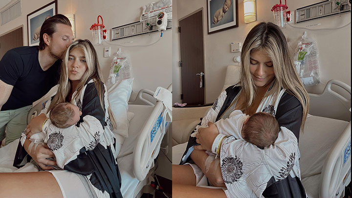 Laura Tobón presentó por primera vez a su bebé