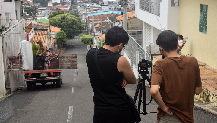 Ruedan cortometraje en el barrio El Páramo