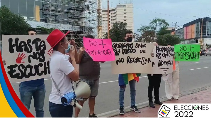 Protesta por homofobia y transfobia