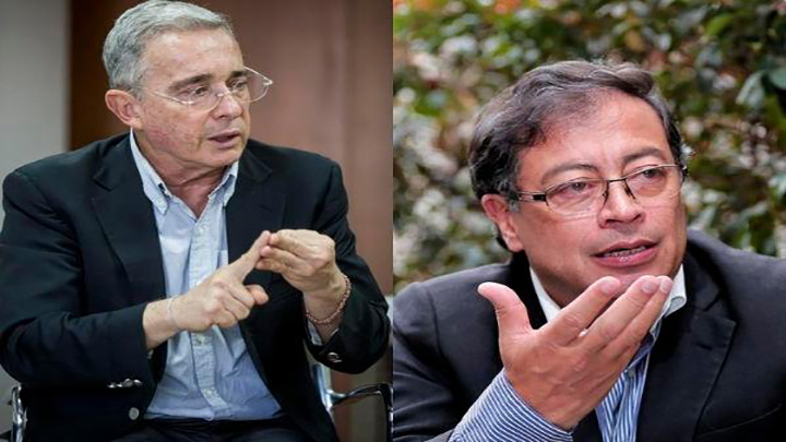 Álvaro Uribe y Gustavo Petro.