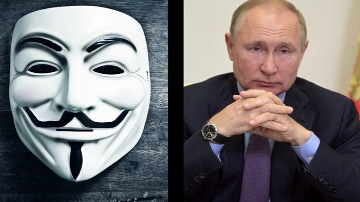 Anonymous declara ciberguerra a Putin y advierte ataques sin precedentes./Foto: internet