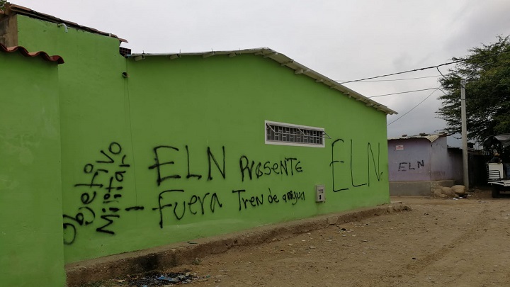 En La Parada las casas amanecieron marcadas por el Eln./Foto: Cortesía