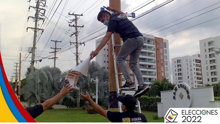 Dos de cada tres vallas políticas en Cúcuta son ilegales./Foto: cortesía