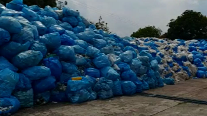 Basura reciclada en San Cristóbal